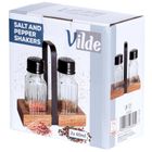 Vilde, solniczka i pieprzniczka ze stojakiem, 3 elementy