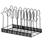 Vilde, stojak na garnki, patelnie i pokrywki, metalowy, czarny