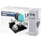 Vilde, suszarka na naczynia, 2-poziomowa, metalowa, czarna, 42-28-28 cm