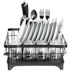 Vilde, suszarka na naczynia, metalowa, czarna, 48-32,5-18,5 cm