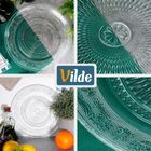 Vilde, talerz obiadowy płytki, szklany, patera, 25 cm