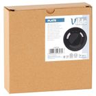 Vilde, talerze deserowe szklane, czarne, 18 cm, 6 szt.