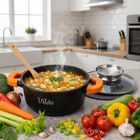 Vilde, Terruna Aroma, garnek ze szklaną pokrywką, granitowy, 16 cm, 1,2l