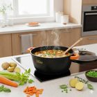 Vilde, Terruna Aroma, garnek ze szklaną pokrywką, granitowy, 28 cm, 5,8l