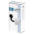 Vilde, uchwyt na papier toaletowy na przyssawkę, czarny, 16,5 cm