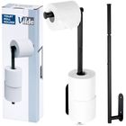 Vilde, uchwyt na papier toaletowy stalowy, czarny, 46,5 cm