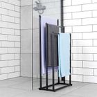 Vilde, wieszak na ręczniki stojący, metalowy, czarny