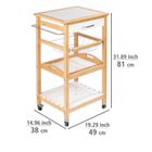 Wenko, Finja, wózek kuchenny na kółkach, drewno bambusowe, MDF