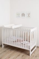 Yoonco, IWI, łóżeczko drewniane z barierką, beż/buk