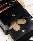 Zestaw prezentowy: Portfel, Brelok, czarny, skórzany, Peterson