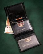 Zestaw prezentowy: Portfel skórzany, Brelok, czarny, Peterson