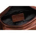 Zestaw, Saszetka na biodro, nerka, Etui na klucze, brązowy, skórzany, Peterson