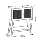 5five Simply Smart, Cane, szafka pod umywalkę z plecionką, 70 cm