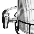 Adler, słój do napojów z kranikiem i stojakiem, szklany, 4l