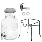 Adler, słój do napojów z kranikiem i stojakiem, szklany, 4l