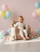 Albero Mio, Cotton Muślin & Boucle, fotelik piankowy, karmel