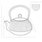 Aromelio, Kamin, czajnik żeliwny z zaparzaczem, 900 ml