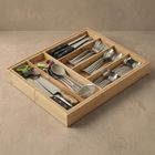 Aromelio, Vario, rozkładany organizer na sztućce, bambusowy, 53-33-43 cm