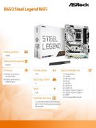 Asrock, płyta główna, B650 STEEL LEGEND WIFI AM5 4DDR5 HDMI/DP M.2 ATX