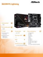 Asrock, płyta główna, B650M PG LIGHTNING AM5 4DDR5 HDMI/DP mATX