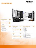 ASRock, płyta główna, B850M PRO RS AM5 4DDR5 mATX