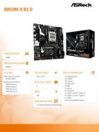 ASRock, płyta główna, B850M-X R2.0 AM5 2DDR5 M.2 USBC mATX