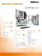 ASRock, płyta główna, B860 Steel Legend WiFi s1851 4DDR5 TB ATX