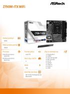 ASRock, płyta główna, Z790M-ITX WIFI S1700 2DDR5 HDMI M.2 mITX
