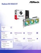 Asrock, RX 9060 XT Steel Legend, karta graficzna, 16GB GDDR6 128bit