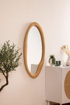 Atmosphera, Laia, lustro w ramie ze sznurka, 58-114 cm