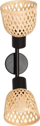 Atmosphera, Lio, lampy sufitowe, 2 klosze z plecionego bambusa, 2xśrednica 17 cm