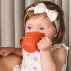 BabyOno, Flow, ergonomiczny kubek treningowy, pomarańczowy