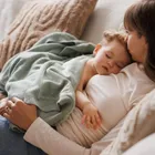 BabyOno, kocyk bawełniany z ociepleniem, szałwiowy, 75-100 cm