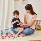 Barbo Toys, Doktor Muminków, drewniany zestaw małego lekarza w kuferku