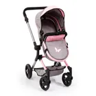 Bayer Design, Neo Vario Combi, głęboki wózek dla lalek z torbą, szaro-różowy i motylkiem