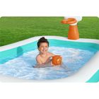 Bestway, basen dmuchany z piłką i obręczą, prostokątny, 251-168-102 cm