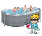 Bestway, basen ogrodowy, stelażowy, 427-250-100 cm, zestaw 18w1