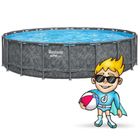 Bestway, basen ogrodowy, stelażowy, 610-132 cm, zestaw 11w1