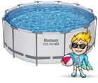 Bestway, basen ogrodowy, stelażowy, zestaw 6w1, 366-122 cm