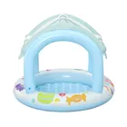 Bestway, basenik dmuchany z daszkiem i pompowanym dnem, cukierkowy domek, 84-104 cm