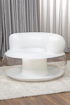 Bestway, dmuchany fotel, biały, 112-112-70 cm