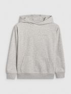 Bluza dziewczęca z kapturem, szara, 4F