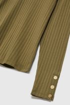 Bluzka damska z długim rękawem, khaki, Moodo