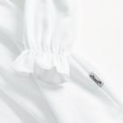 Bluzka dziewczęca z długim rękawem, biała, Nicol