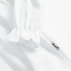 Bluzka dziewczęca z długim rękawem, biała, Nicol