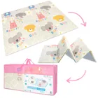 Bocioland, Słonik, składana mata piankowa, szara, 150-180 cm