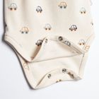 Body chłopięce z krótkim rękawem, beżowe, Nicol