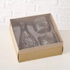 Boltze Home, zestaw szklanych dekoracji, Cherin, świeczniki i wazon