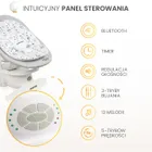 Caretero, elektryczny leżaczek i bujaczek 2w1, graphite