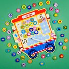 Carotina, Pociąg z grami edukacyjnymi, 8 gier z suchościeralnym pisakiem